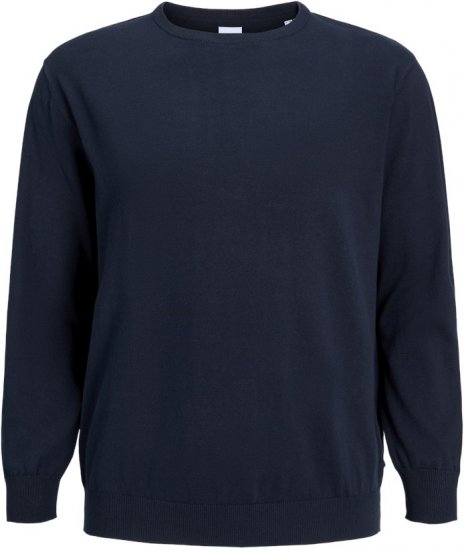 Jack & Jones BASIC Knitted Sweater Navy Blazer - Bluzy & bluzy z kapturem - Bluzy & Bluzy z kapturem 2XL-12XL