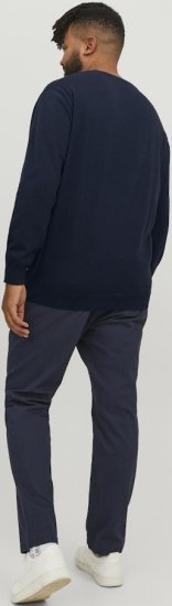 Jack & Jones BASIC Knitted Sweater Navy Blazer - Bluzy & bluzy z kapturem - Bluzy & Bluzy z kapturem 2XL-12XL