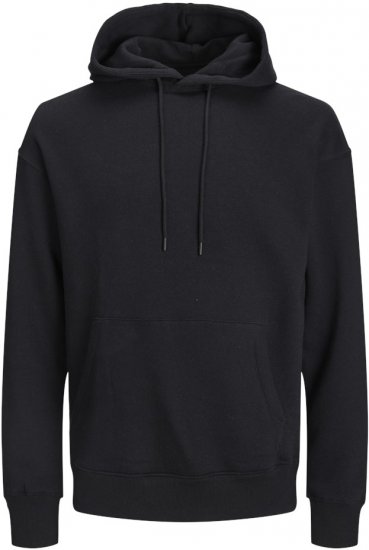 Jack & Jones BRADLEY Hoodie Black - Bluzy & bluzy z kapturem - Bluzy & Bluzy z kapturem 2XL-12XL