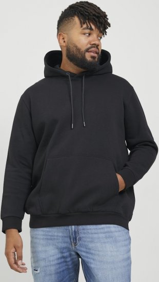 Jack & Jones BRADLEY Hoodie Black - Bluzy & bluzy z kapturem - Bluzy & Bluzy z kapturem 2XL-12XL