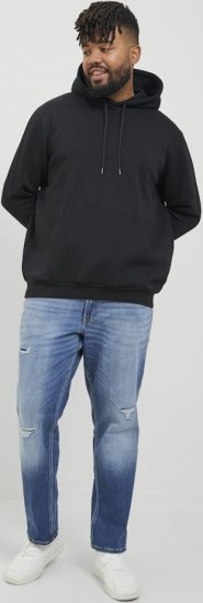 Jack & Jones BRADLEY Hoodie Black - Bluzy & bluzy z kapturem - Bluzy & Bluzy z kapturem 2XL-12XL
