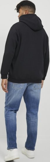 Jack & Jones BRADLEY Hoodie Black - Bluzy & bluzy z kapturem - Bluzy & Bluzy z kapturem 2XL-12XL