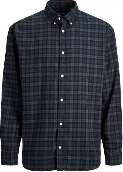Jack & Jones JORCOZY FLANNEL CHECK SHIRT LS navy - Koszule - Koszule 2XL-10XL