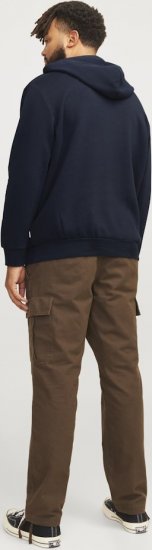 Jack & Jones CORP LOGO PLAY 5 Print Hoodie Navy Blazer - Bluzy & bluzy z kapturem - Bluzy & Bluzy z kapturem 2XL-12XL