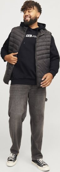 Jack & Jones CORP LOGO PLAY 5 Print Hoodie Black - Bluzy & bluzy z kapturem - Bluzy & Bluzy z kapturem 2XL-12XL