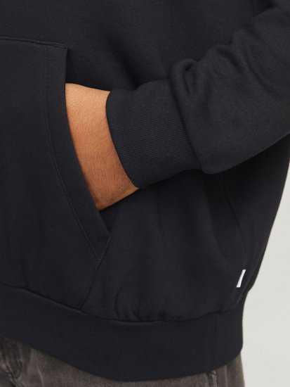 Jack & Jones CORP LOGO PLAY 5 Print Hoodie Black - Bluzy & bluzy z kapturem - Bluzy & Bluzy z kapturem 2XL-12XL