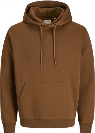 Jack & Jones BRADLEY Hoodie Brown - Bluzy & Bluzy z kapturem - Bluzy & Bluzy z kapturem 2XL-12XL