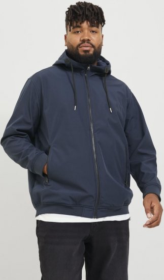 Jack & Jones BASIC Water-Resistant Softshell Jacket Navy Blazer - Kurtki Męskie Duże Rozmiary - Kurtki Duże rozmiary 2XL-8XL