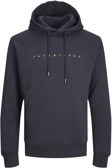 Jack & Jones STAR Hoodie Dark Navy - Bluzy & bluzy z kapturem - Bluzy & Bluzy z kapturem 2XL-12XL