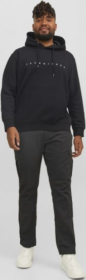Jack & Jones STAR Hoodie Black - Bluzy & bluzy z kapturem - Bluzy & Bluzy z kapturem 2XL-12XL