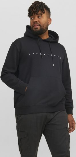 Jack & Jones STAR Hoodie Black - Bluzy & bluzy z kapturem - Bluzy & Bluzy z kapturem 2XL-12XL