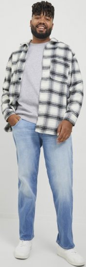 Jack & Jones BRADLEY Sweatshirt Light Grey Melange - Bluzy & bluzy z kapturem - Bluzy & Bluzy z kapturem 2XL-12XL