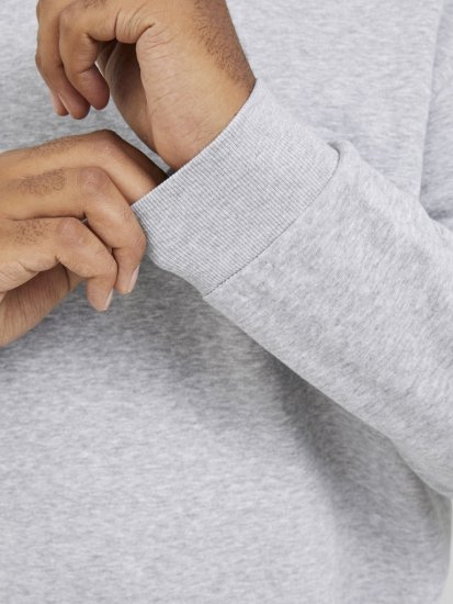 Jack & Jones BRADLEY Sweatshirt Light Grey Melange - Bluzy & bluzy z kapturem - Bluzy & Bluzy z kapturem 2XL-12XL