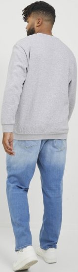 Jack & Jones BRADLEY Sweatshirt Light Grey Melange - Bluzy & bluzy z kapturem - Bluzy & Bluzy z kapturem 2XL-12XL