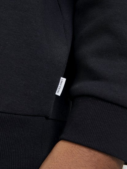 Jack & Jones BRADLEY Sweatshirt Black - Bluzy & bluzy z kapturem - Bluzy & Bluzy z kapturem 2XL-12XL