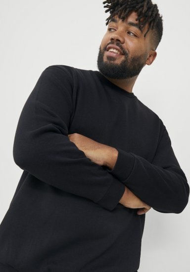 Jack & Jones BRADLEY Sweatshirt Black - Bluzy & bluzy z kapturem - Bluzy & Bluzy z kapturem 2XL-12XL