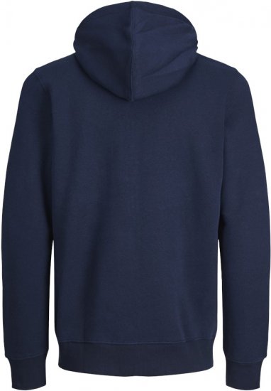 Jack & Jones BRADLEY Zip Hoodie Navy Blazer - Bluzy & bluzy z kapturem - Bluzy & Bluzy z kapturem 2XL-12XL