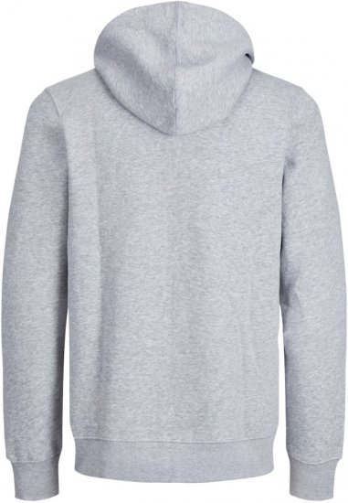 Jack & Jones BRADLEY Zip Hoodie Light Grey Melange - Bluzy & bluzy z kapturem - Bluzy & Bluzy z kapturem 2XL-12XL
