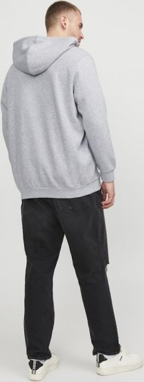 Jack & Jones BRADLEY Zip Hoodie Light Grey Melange - Bluzy & bluzy z kapturem - Bluzy & Bluzy z kapturem 2XL-12XL