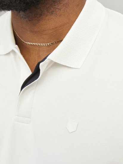 Jack & Jones Rodney Short Sleeve Polo White - Koszulki polo - Koszulki Polo 2XL-8XL