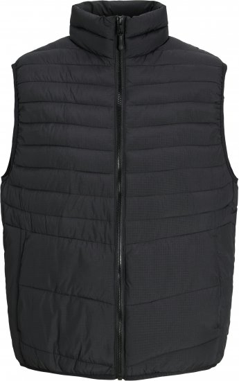 Jack & Jones STATE Vest Black - Kurtki Męskie Duże Rozmiary - Kurtki Duże rozmiary 2XL-8XL