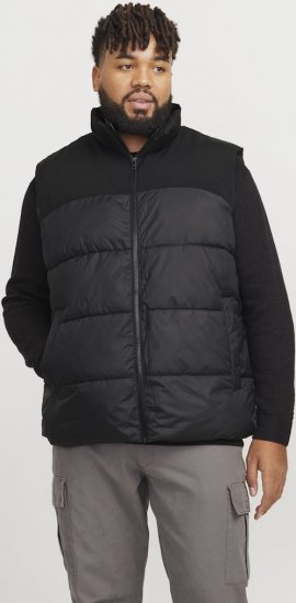 Jack & Jones MOON Bodywarmer Black - Kurtki Męskie Duże Rozmiary - Kurtki Duże rozmiary 2XL-8XL