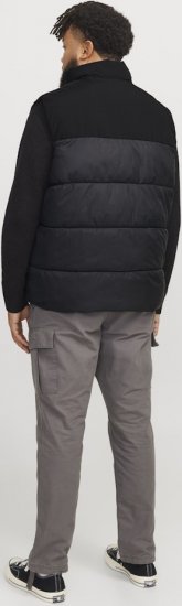 Jack & Jones MOON Bodywarmer Black - Kurtki Męskie Duże Rozmiary - Kurtki Duże rozmiary 2XL-8XL