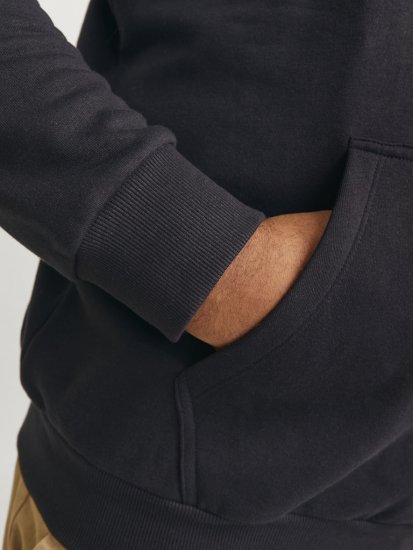 Jack & Jones CALEB Hoodie Black - Bluzy & bluzy z kapturem - Bluzy & Bluzy z kapturem 2XL-12XL