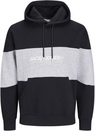 Jack & Jones LEGACY 2 Color Hoodie Black - Bluzy & bluzy z kapturem - Bluzy & Bluzy z kapturem 2XL-12XL