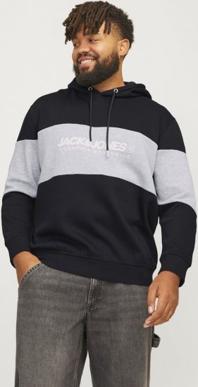 Jack & Jones LEGACY 2 Color Hoodie Black - Bluzy & bluzy z kapturem - Bluzy & Bluzy z kapturem 2XL-12XL