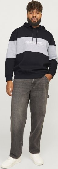 Jack & Jones LEGACY 2 Color Hoodie Black - Bluzy & bluzy z kapturem - Bluzy & Bluzy z kapturem 2XL-12XL