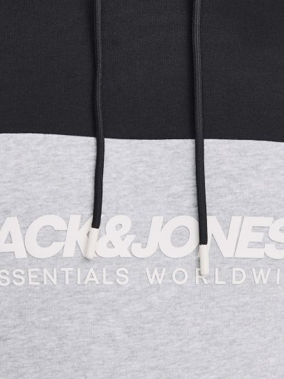 Jack & Jones LEGACY 2 Color Hoodie Black - Bluzy & bluzy z kapturem - Bluzy & Bluzy z kapturem 2XL-12XL