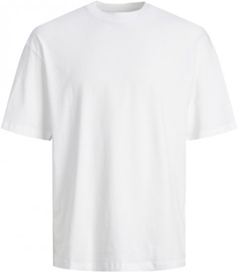 Jack & Jones BRADLEY T-Shirt White - Koszulki - T-shirty meskie Duże Rozmiary - 2XL-14XL