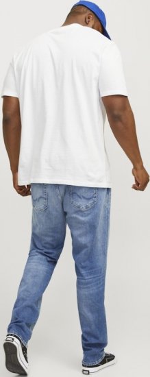 Jack & Jones BRADLEY T-Shirt White - Koszulki - T-shirty meskie Duże Rozmiary - 2XL-14XL