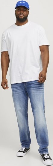 Jack & Jones BRADLEY T-Shirt White - Koszulki - T-shirty meskie Duże Rozmiary - 2XL-14XL