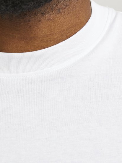Jack & Jones BRADLEY T-Shirt White - Koszulki - T-shirty meskie Duże Rozmiary - 2XL-14XL
