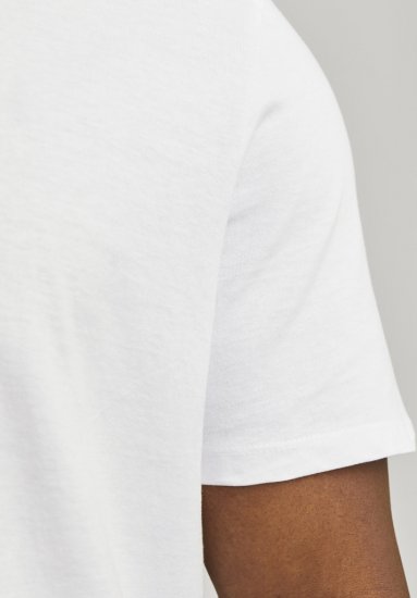 Jack & Jones BRADLEY T-Shirt White - Koszulki - T-shirty meskie Duże Rozmiary - 2XL-14XL