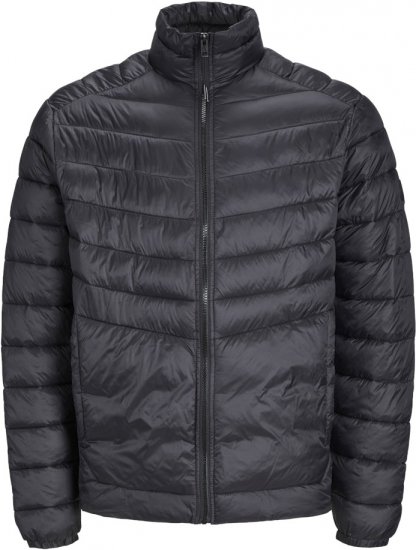 Jack & Jones SPRINT Quilted Collar Jacket Black - Kurtki Męskie Duże Rozmiary - Kurtki Duże rozmiary 2XL-8XL