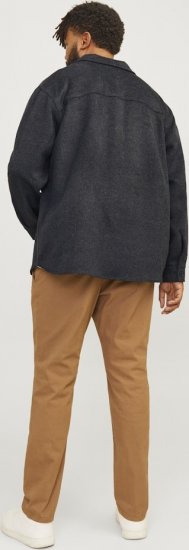 Jack & Jones BRADLEY OLLIE Overshirt LS Black - Koszule - Koszule 2XL-10XL