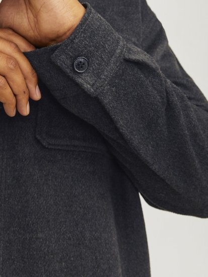Jack & Jones BRADLEY OLLIE Overshirt LS Black - Koszule - Koszule 2XL-10XL