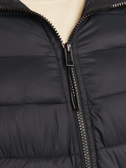 Jack & Jones SPRINT Quilted Hooded Jacket Black - Kurtki Męskie Duże Rozmiary - Kurtki Duże rozmiary 2XL-8XL