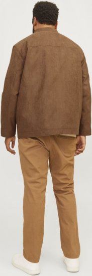 Jack & Jones DYLAN Clean Jacket Brown - Kurtki Męskie Duże Rozmiary - Kurtki Duże rozmiary 2XL-8XL