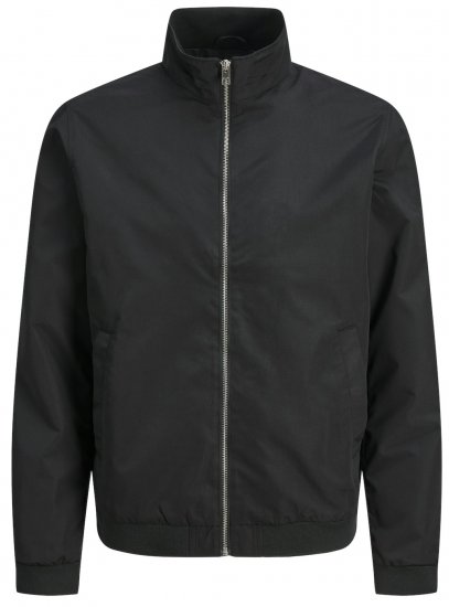 Jack & Jones JJROY HARRINGTON BOMBER Jacket Black - Kurtki Męskie Duże Rozmiary - Kurtki Duże rozmiary 2XL-8XL
