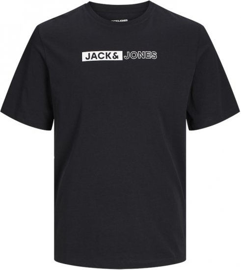 Jack & Jones CORP Logo Play 5 T-Shirt Black - Koszulki - T-shirty meskie Duże Rozmiary - 2XL-14XL