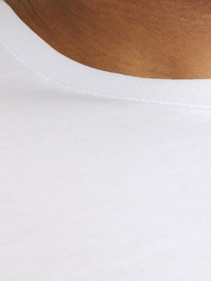 Jack & Jones CORP Logo Play 5 T-Shirt White - Koszulki - T-shirty meskie Duże Rozmiary - 2XL-14XL