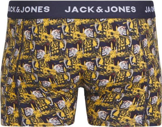 Jack & Jones SKULLROCK Trunks 3-Pack Navy Blazer - Bielizna & stroje kąpielowe - Bielizna & Stroje kąpielowe 2XL-8XL