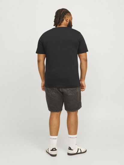 Jack & Jones JJSKULL ROCK T-Shirt Black - Koszulki - T-shirty meskie Duże Rozmiary - 2XL-14XL