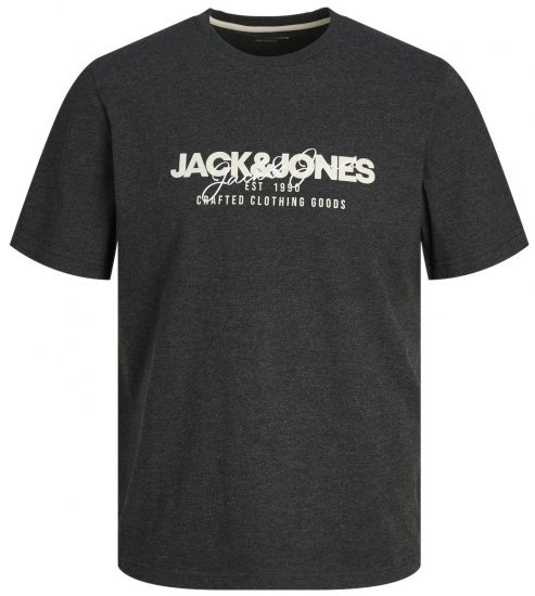 Jack & Jones JJALVIS T-Shirt Black - Koszulki - T-shirty meskie Duże Rozmiary - 2XL-14XL