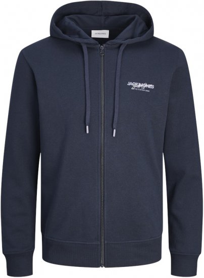 Jack & Jones ALVIS Hoodie Navy Blazer - Bluzy & bluzy z kapturem - Bluzy & Bluzy z kapturem 2XL-12XL