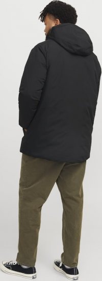 Jack & Jones PAYNE Windproof Parka Black - Kurtki Męskie Duże Rozmiary - Kurtki Duże rozmiary 2XL-8XL